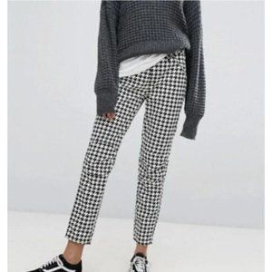 NWT G-Star 3D Mid boyfriend Elwood x25 Houndstooth Jeans Pants Size 27